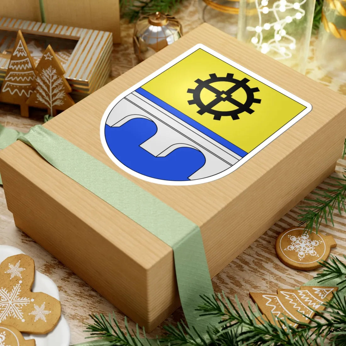 Ocout-coat of arms (Switzerland) (Coat of Arms) STICKER Vinyl Kiss-Cut Decal - The Sticker Space