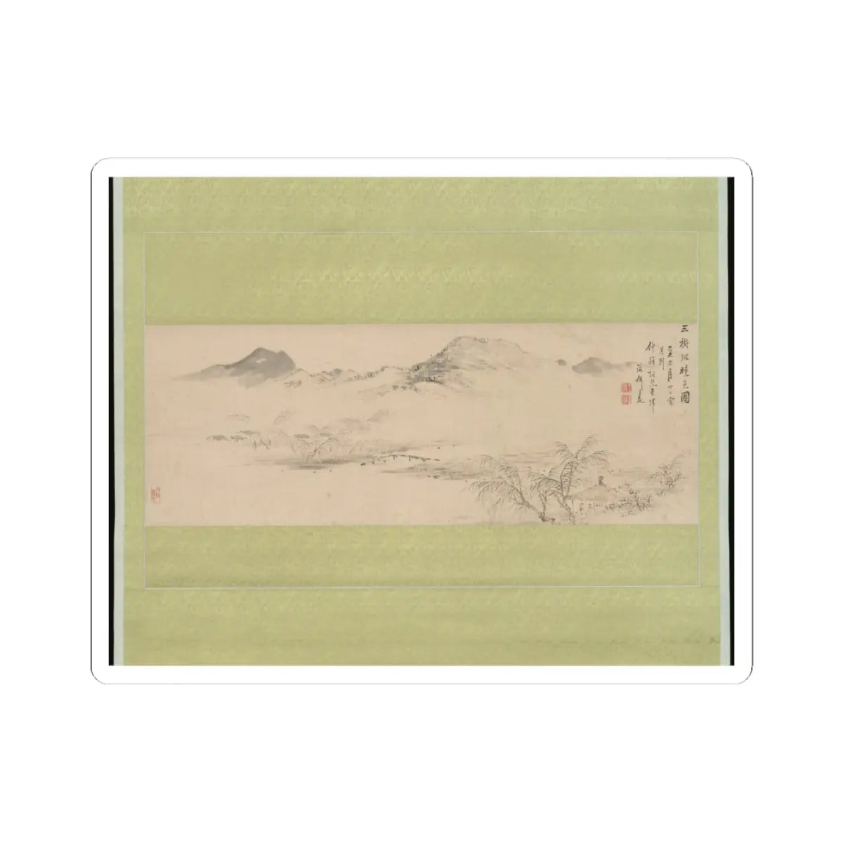 Oda Kaisen - View of the Kamo River from Sanbogi at Dawn - 1829 v1 - STICKER Vinyl Kiss-Cut Decal