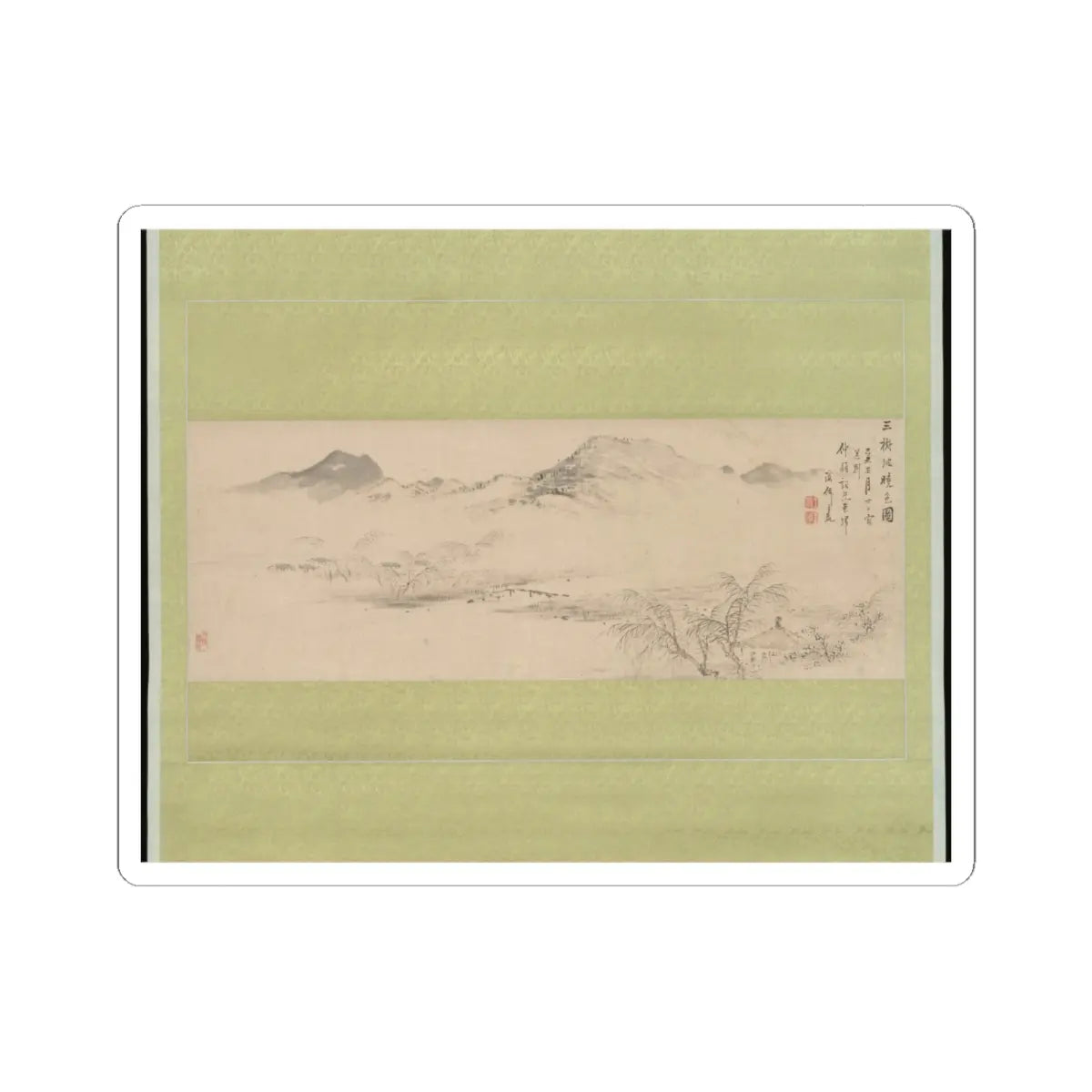 Oda Kaisen - View of the Kamo River from Sanbogi at Dawn - 1829 v1 - STICKER Vinyl Kiss-Cut Decal