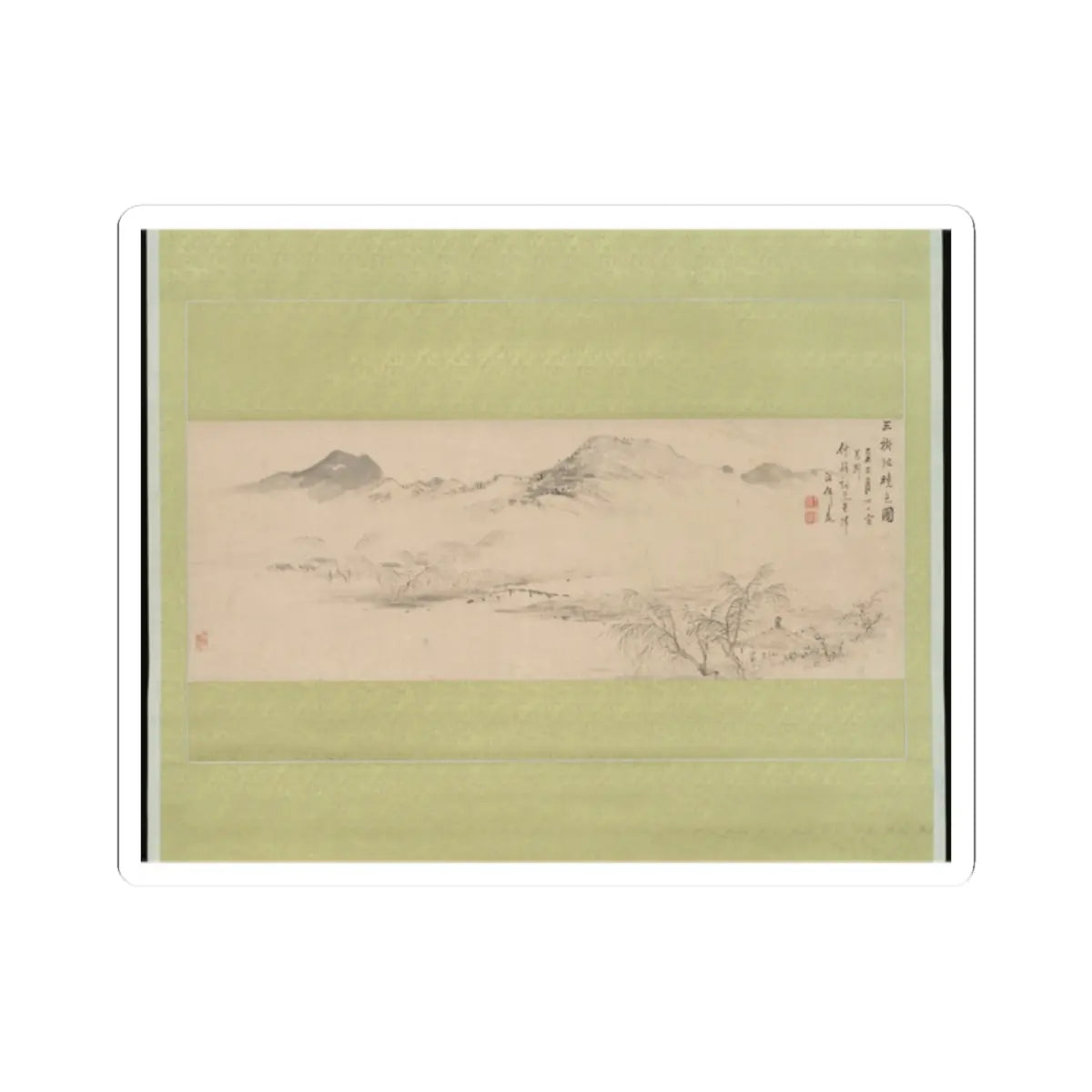 Oda Kaisen - View of the Kamo River from Sanbogi at Dawn - 1829 v1 - STICKER Vinyl Kiss-Cut Decal