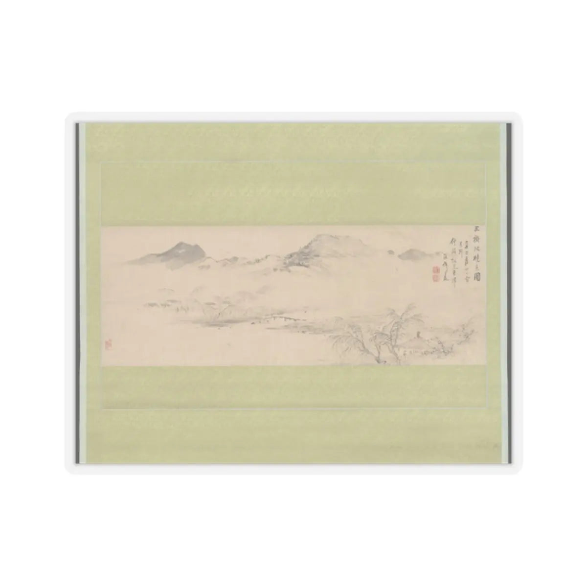Oda Kaisen - View of the Kamo River from Sanbogi at Dawn - 1829 v1 - STICKER Vinyl Kiss-Cut Decal