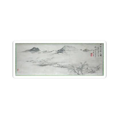 Oda Kaisen - View of the Kamo River from Sanbogi at Dawn - 1829 v3 - STICKER Vinyl Kiss-Cut Decal