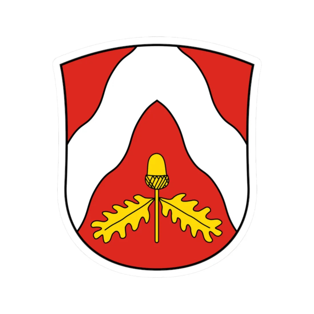 Odder coat of arms (Denmark) (Coat of Arms) STICKER Vinyl Kiss-Cut Decal 2 Inch White - The Sticker Space