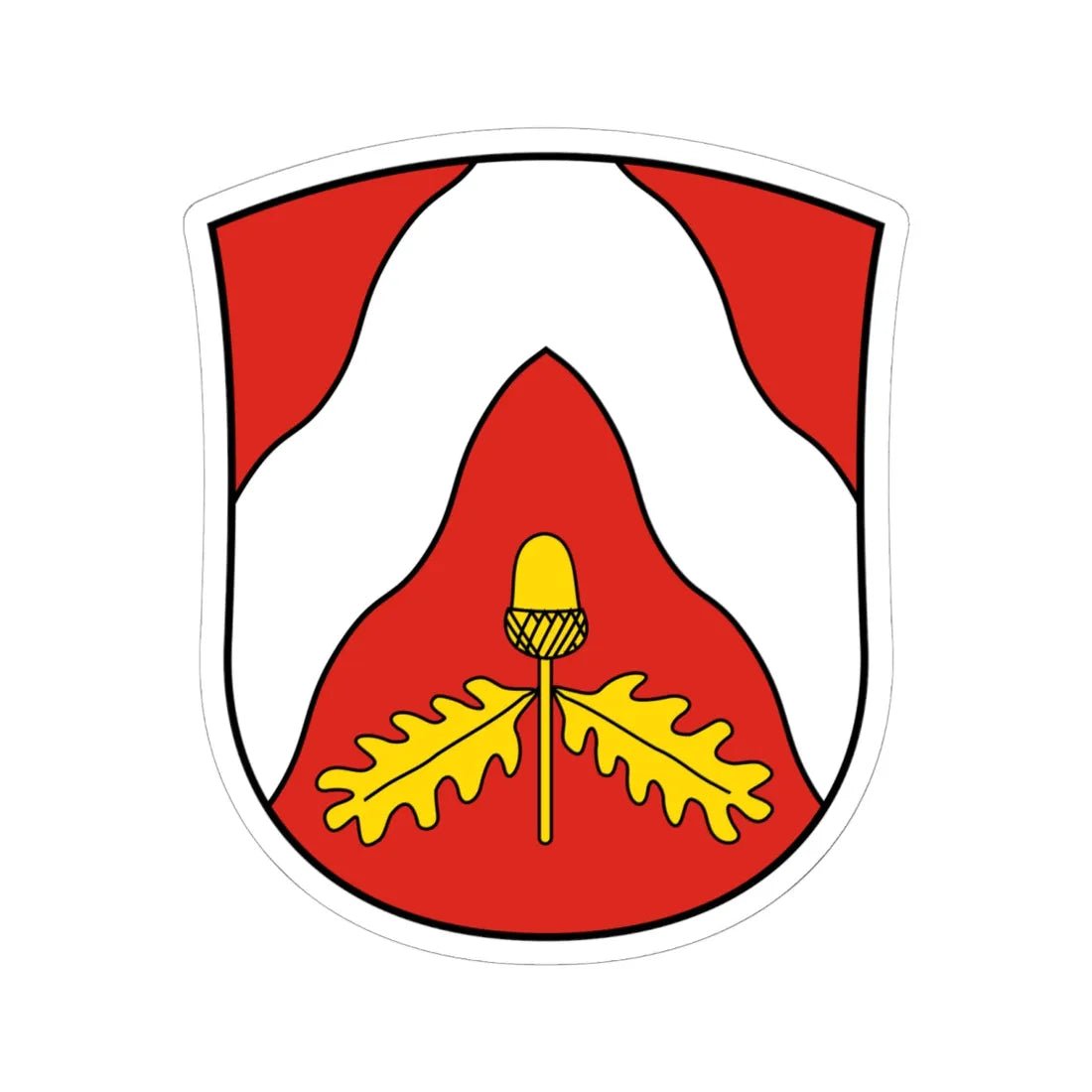 Odder coat of arms (Denmark) (Coat of Arms) STICKER Vinyl Kiss-Cut Decal 6 Inch White - The Sticker Space