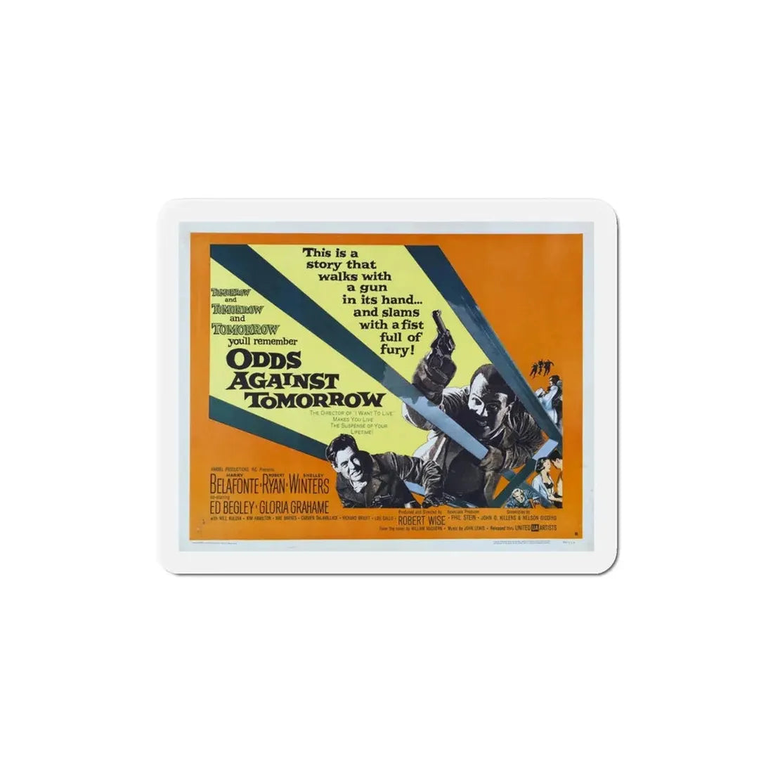 Odds Against Tomorrow 1959 Movie Poster Refrigerator Magnet - The Sticker Space