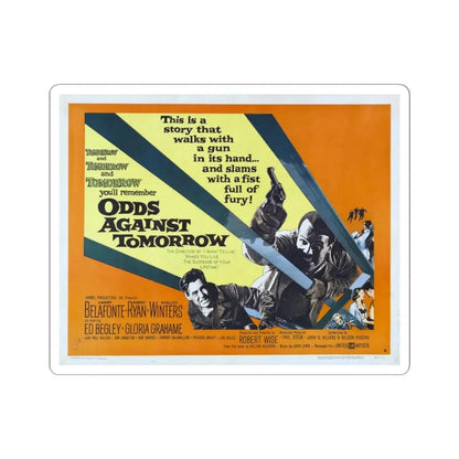 Odds Against Tomorrow 1959 Movie Poster - STICKER Vinyl Kiss-Cut Decal 6 Inch White - The Sticker Space