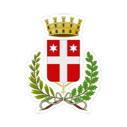 Oderzo-Stemma (Italy) (Coat of Arms) STICKER Vinyl Kiss-Cut Decal 4 Inch White - The Sticker Space
