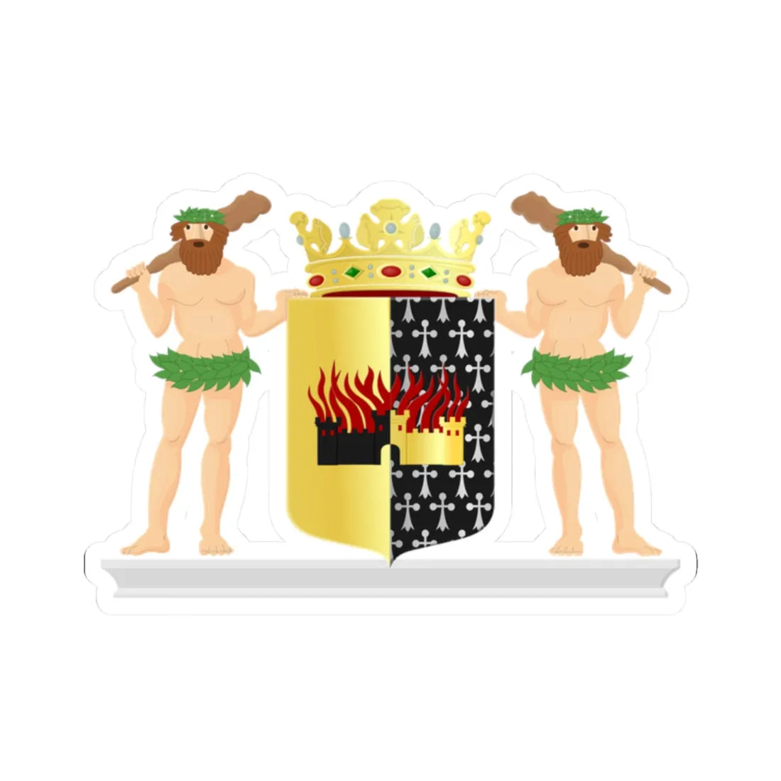 Odoorn wapen (Netherlands) (Coat of Arms) STICKER Vinyl Kiss-Cut Decal 2 Inch White - The Sticker Space