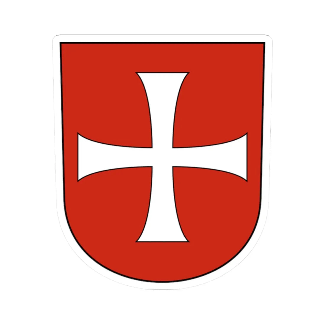 Oensingen-blazon (Switzerland) (Coat of Arms) STICKER Vinyl Kiss-Cut Decal 2 Inch White - The Sticker Space