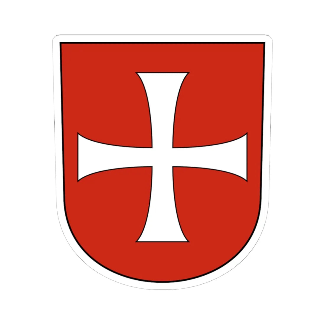 Oensingen-blazon (Switzerland) (Coat of Arms) STICKER Vinyl Kiss-Cut Decal 4 Inch White - The Sticker Space