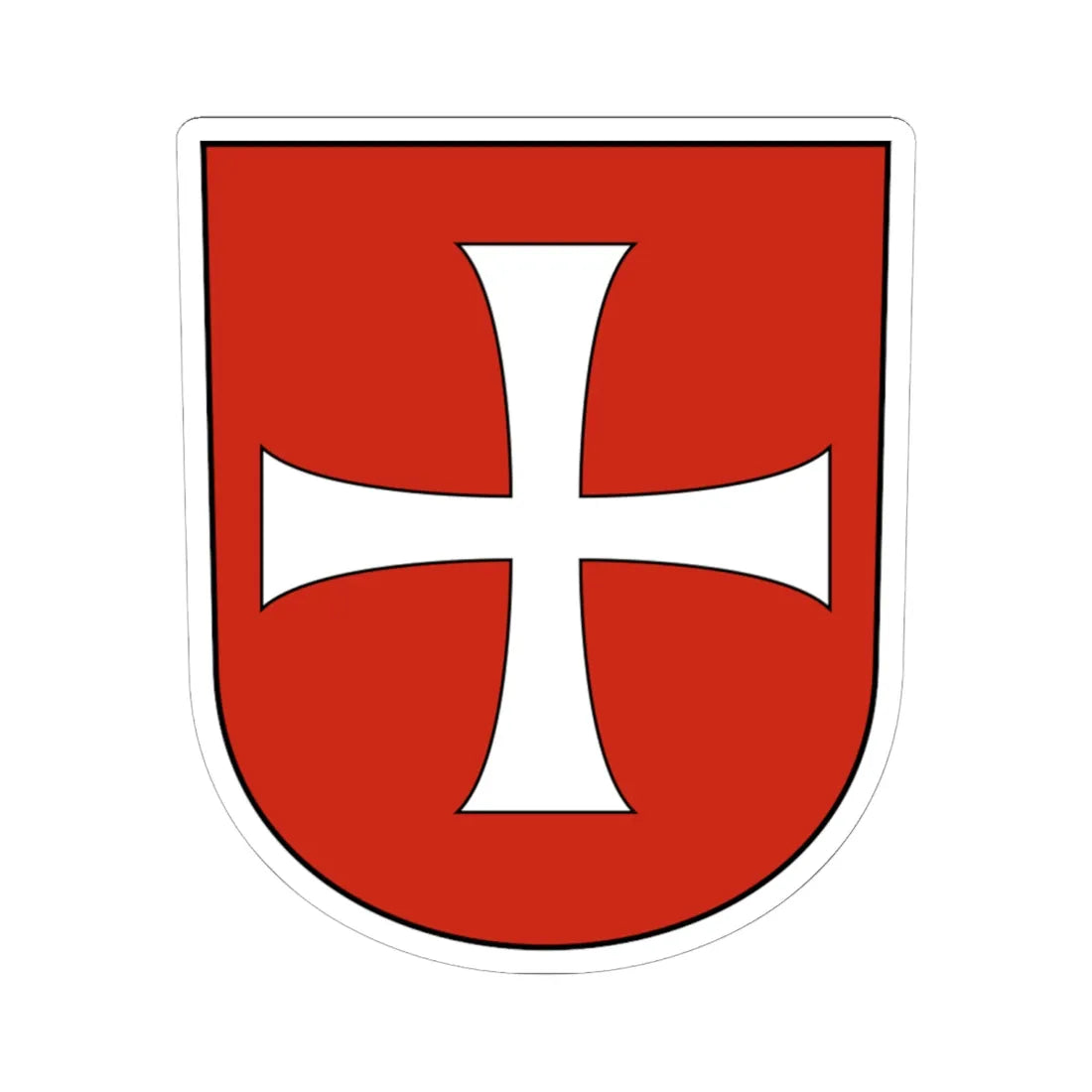 Oensingen-blazon (Switzerland) (Coat of Arms) STICKER Vinyl Kiss-Cut Decal 6 Inch White - The Sticker Space