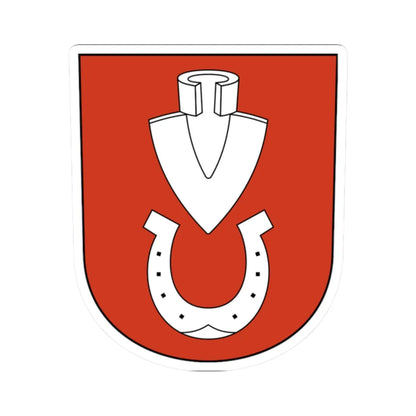 Oerlikon-blazon (Switzerland) (Coat of Arms) STICKER Vinyl Kiss-Cut Decal 2 Inch White - The Sticker Space