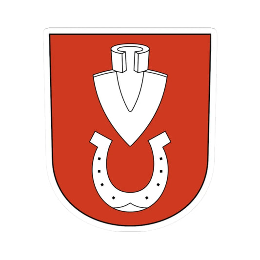 Oerlikon-blazon (Switzerland) (Coat of Arms) STICKER Vinyl Kiss-Cut Decal 2 Inch White - The Sticker Space