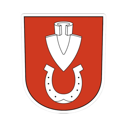 Oerlikon-blazon (Switzerland) (Coat of Arms) STICKER Vinyl Kiss-Cut Decal 3 Inch White - The Sticker Space