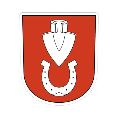 Oerlikon-blazon (Switzerland) (Coat of Arms) STICKER Vinyl Kiss-Cut Decal 4 Inch White - The Sticker Space