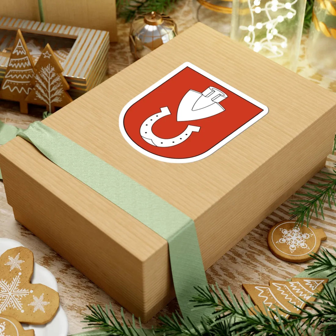 Oerlikon-blazon (Switzerland) (Coat of Arms) STICKER Vinyl Kiss-Cut Decal - The Sticker Space