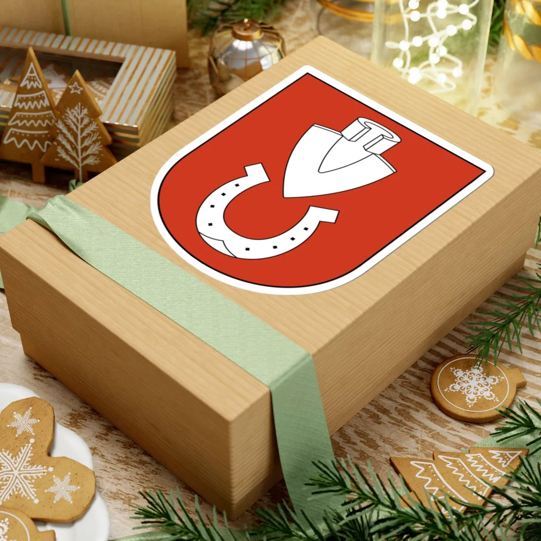 Oerlikon-blazon (Switzerland) (Coat of Arms) STICKER Vinyl Kiss-Cut Decal - The Sticker Space