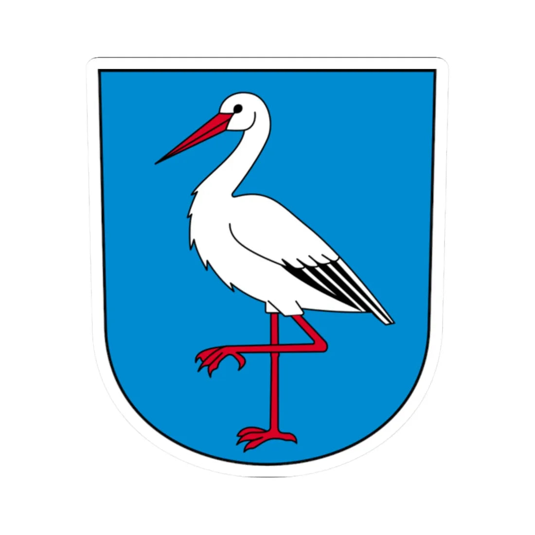 Oetwil am See-blazon (Switzerland) (Coat of Arms) STICKER Vinyl Kiss-Cut Decal 2 Inch White - The Sticker Space