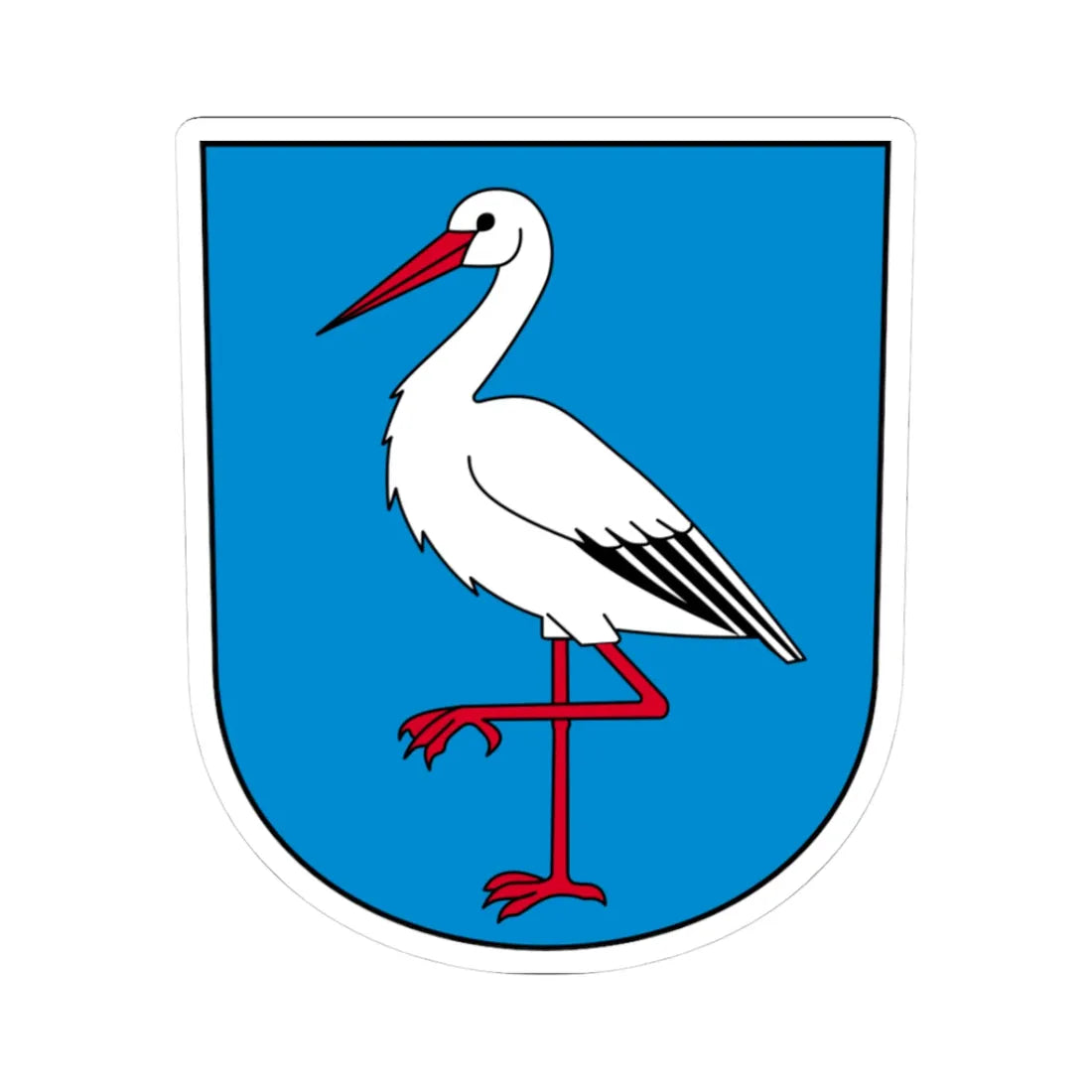 Oetwil am See-blazon (Switzerland) (Coat of Arms) STICKER Vinyl Kiss-Cut Decal 3 Inch White - The Sticker Space