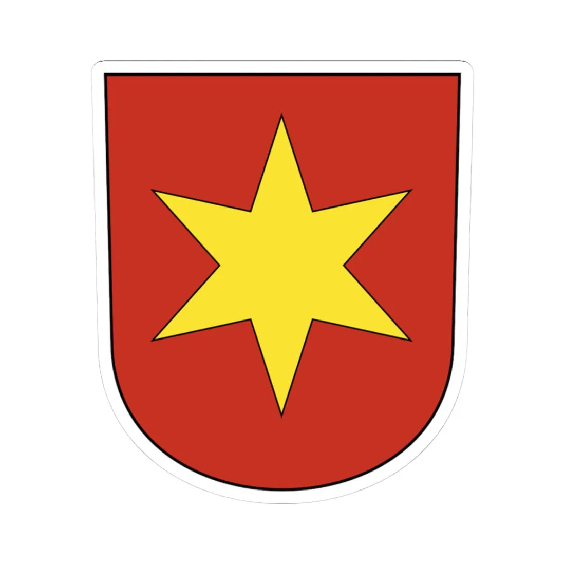 Oetwil an der Limmat (Switzerland) (Coat of Arms) STICKER Vinyl Kiss-Cut Decal 3 Inch White - The Sticker Space