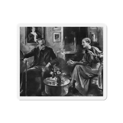 Of a Laxness, Ladies' Home Journal, July 1934 (Magazine Illustration) Refrigerator Magnet 2 Inch - The Sticker Space