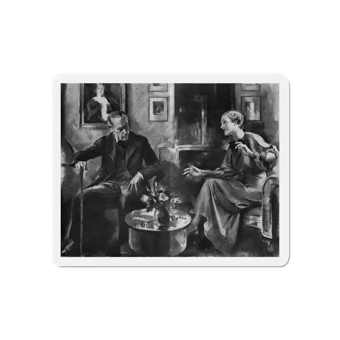 Of a Laxness, Ladies' Home Journal, July 1934 (Magazine Illustration) Refrigerator Magnet 6 Inch - The Sticker Space