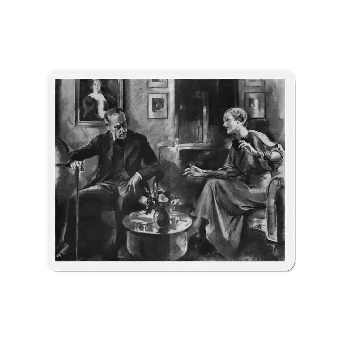 Of a Laxness, Ladies' Home Journal, July 1934 (Magazine Illustration) Refrigerator Magnet - The Sticker Space