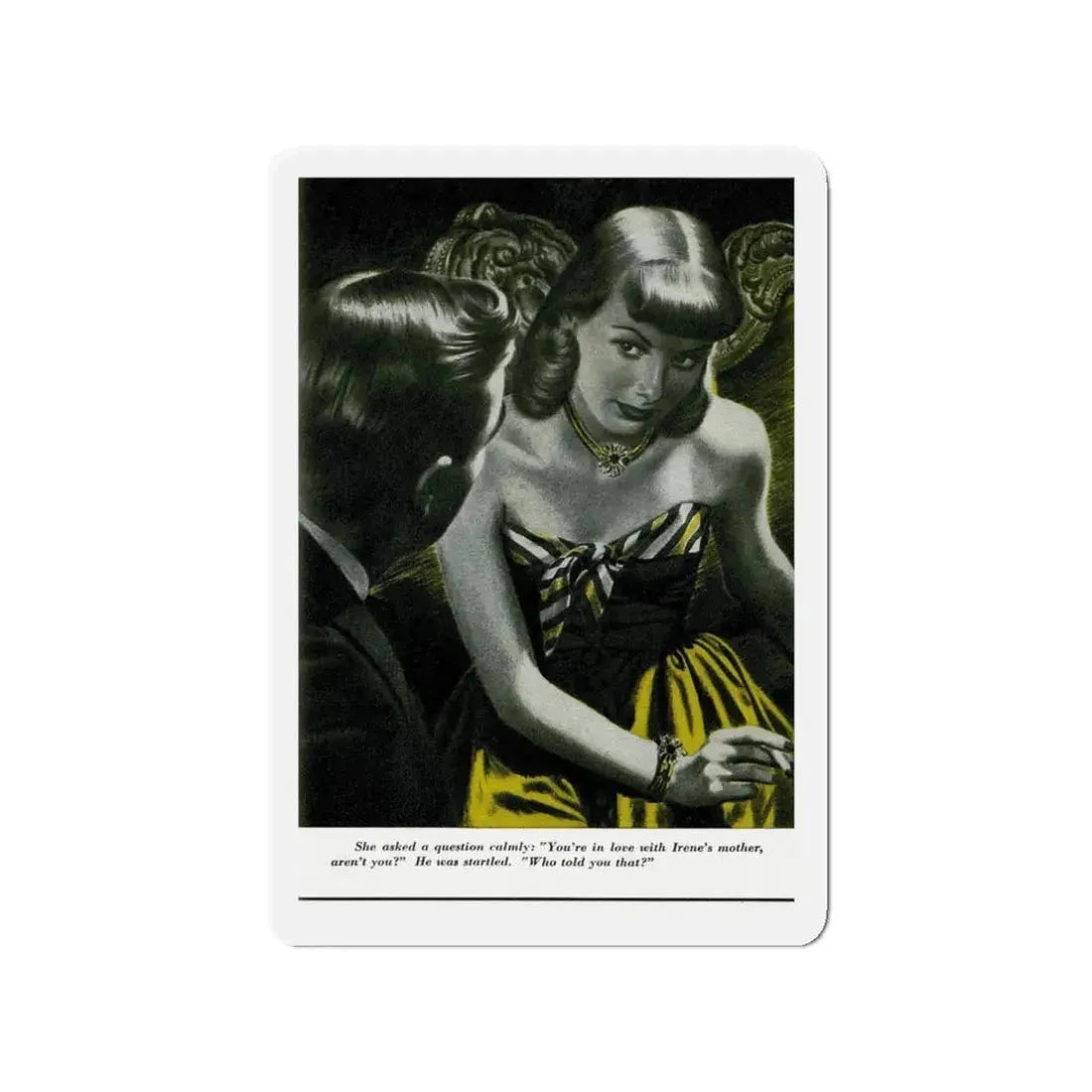 Of Course, She's Older (2), Redbook, February 1947 (Magazine Illustration) Refrigerator Magnet - The Sticker Space