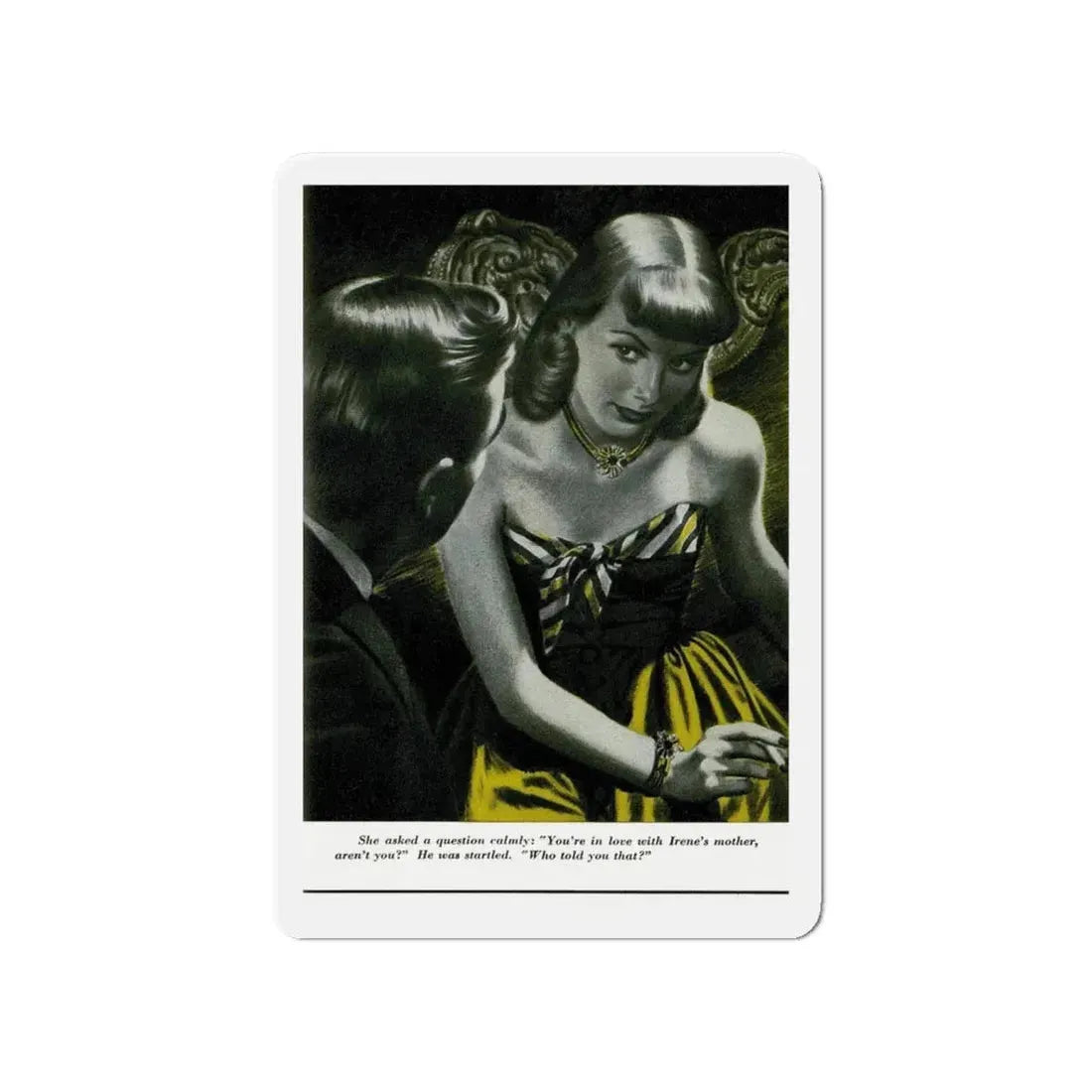 Of Course, She's Older (2), Redbook, February 1947 (Magazine Illustration) Refrigerator Magnet - The Sticker Space