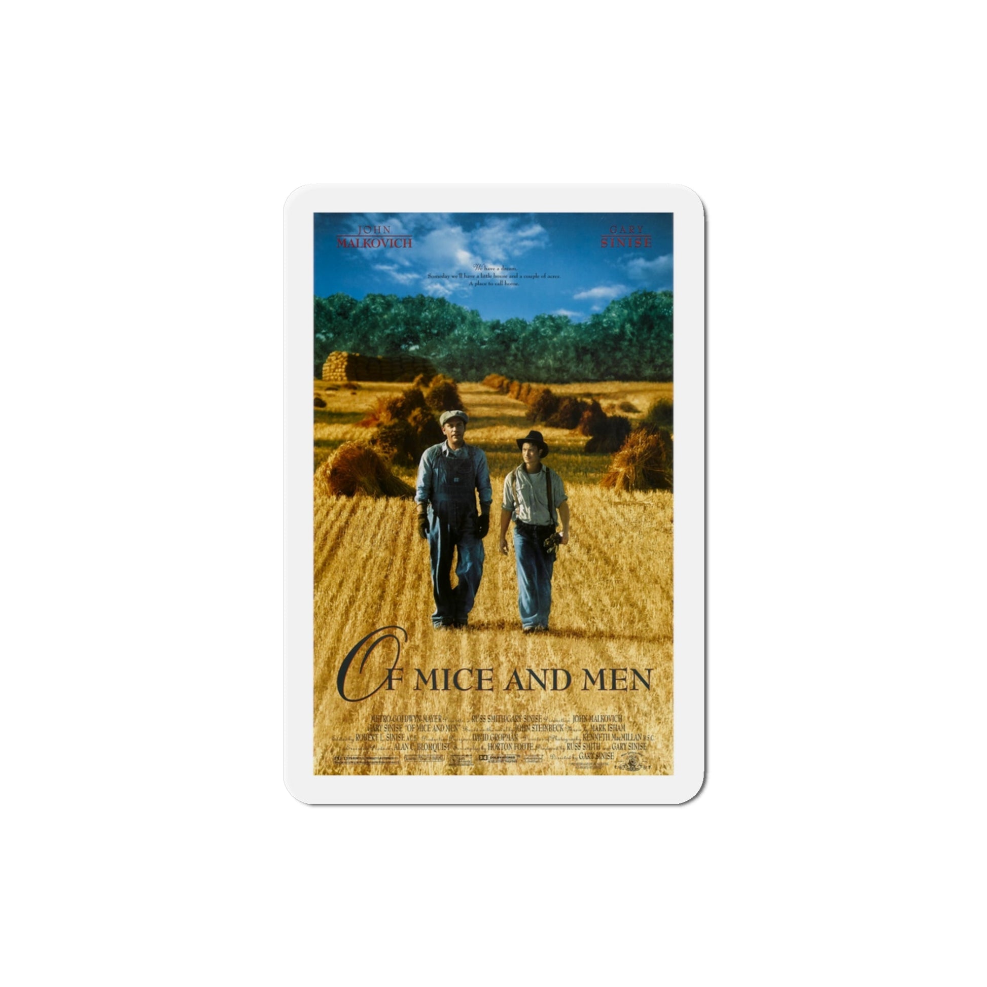 Of Mice and Men 1992 Movie Poster Die-Cut Magnet-3" x 3"-The Sticker Space