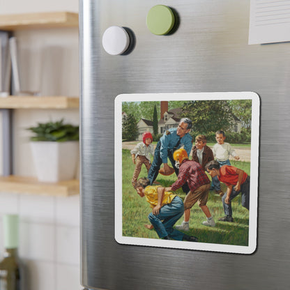 Off Duty (Magazine Illustration) Refrigerator Magnet-The Sticker Space