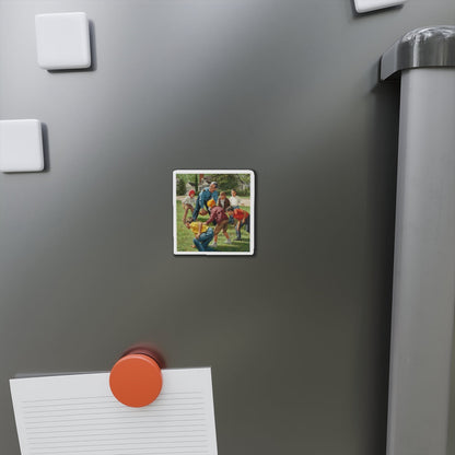 Off Duty (Magazine Illustration) Refrigerator Magnet-The Sticker Space