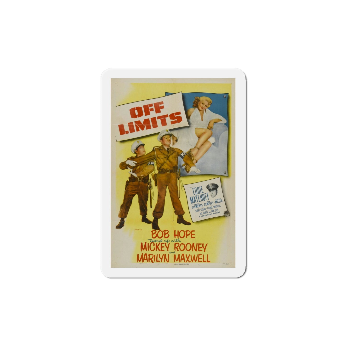 Off Limits 1952 Movie Poster Die-Cut Magnet-5 Inch-The Sticker Space