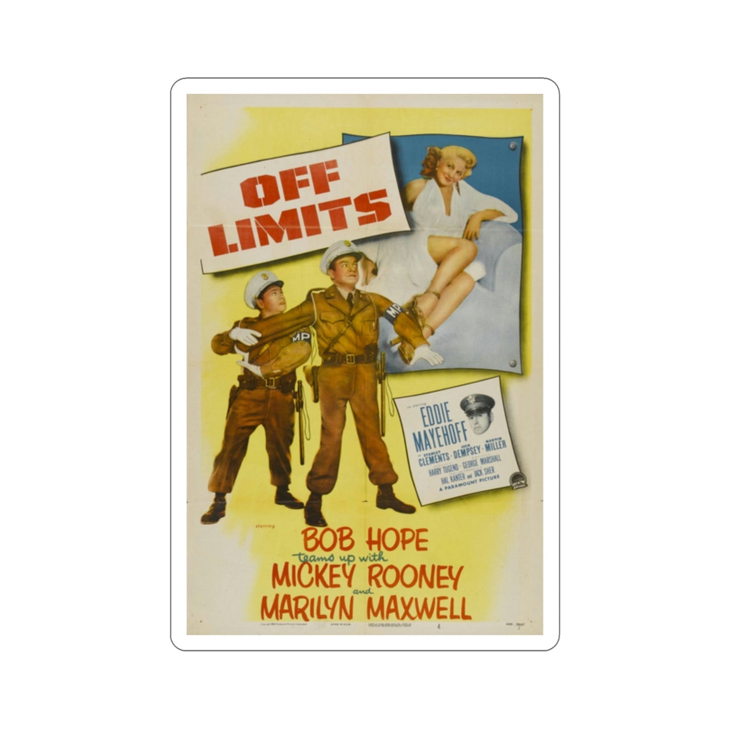 Off Limits 1952 Movie Poster STICKER Vinyl Die-Cut Decal-2 Inch-The Sticker Space