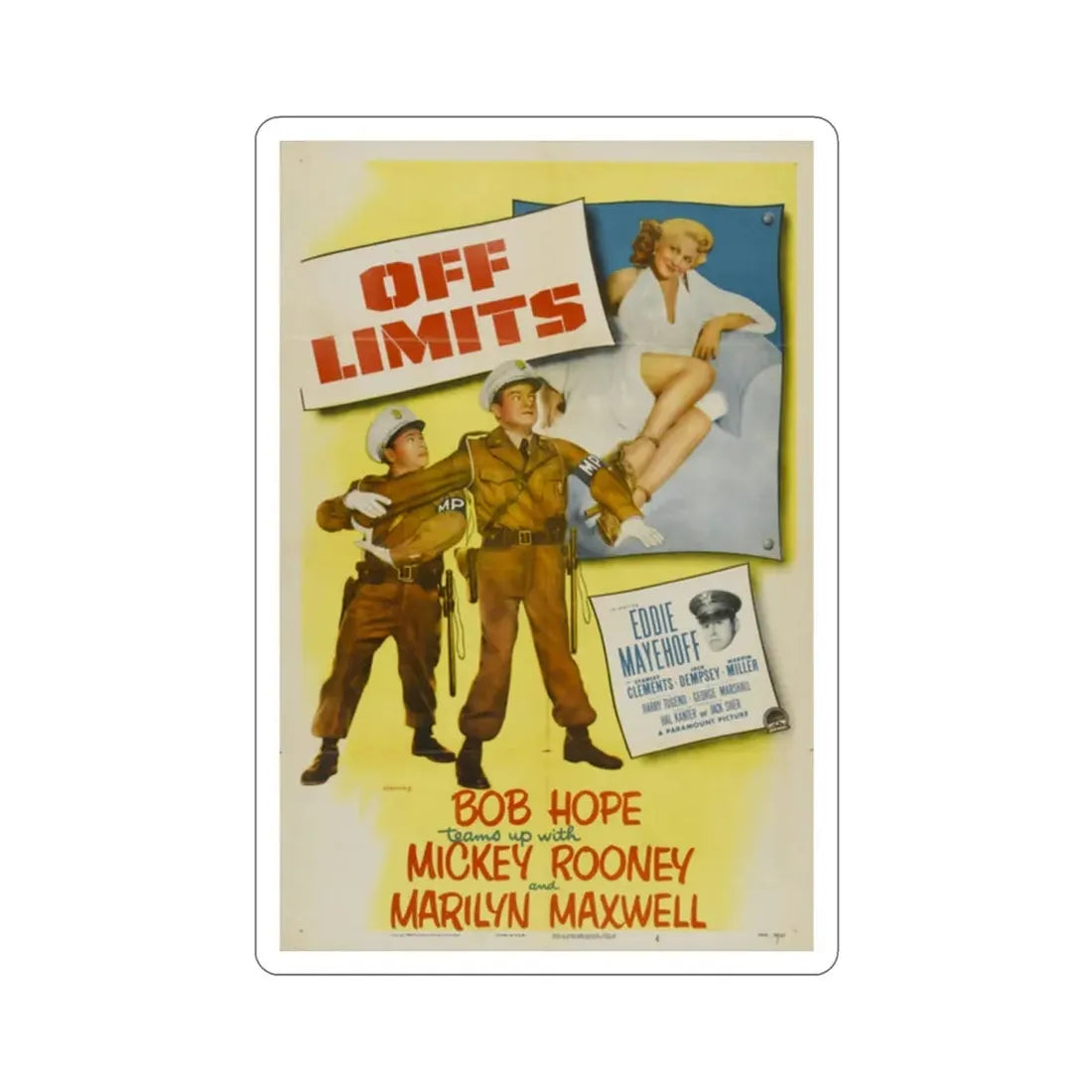 Off Limits 1952 Movie Poster STICKER Vinyl Die-Cut Decal - The Sticker Space
