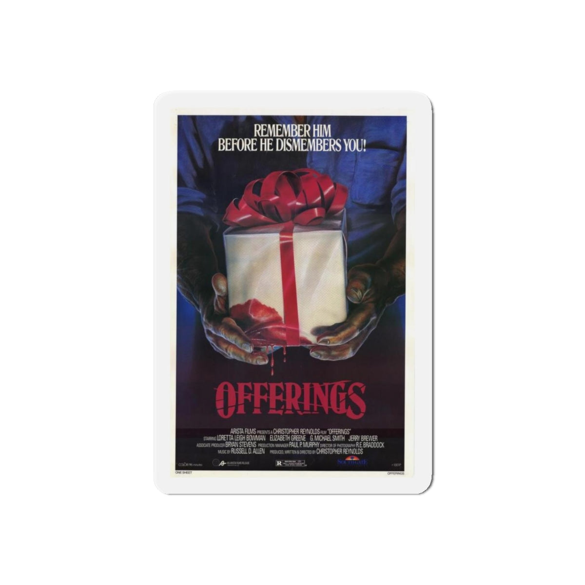 OFFERINGS 1989 Movie Poster - Refrigerator Magnet-4" x 4"-Die-Cut-1 pc-The Sticker Space