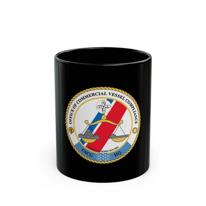 Office of Comm Vessel Cmplnce (U.S. Coast Guard) Black Coffee Mug-11oz-The Sticker Space