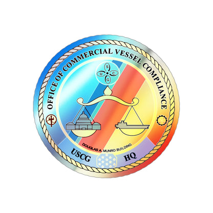 Office of Comm Vessel Cmplnce (U.S. Coast Guard) Holographic STICKER Die-Cut Vinyl Decal-3 Inch-The Sticker Space