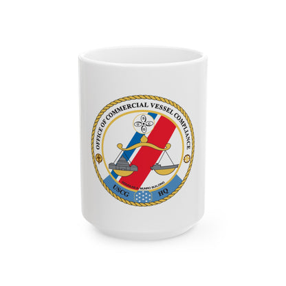 Office of Comm Vessel Cmplnce (U.S. Coast Guard) White Coffee Mug-15oz-The Sticker Space