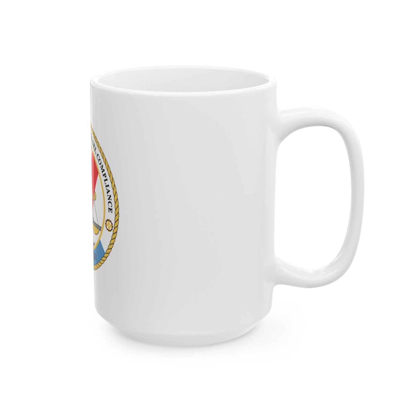 Office of Comm Vessel Cmplnce (U.S. Coast Guard) White Coffee Mug-The Sticker Space