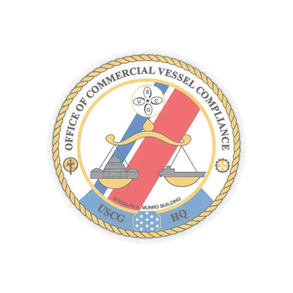 Office of Comm Vessel Cmplnce (U.S. Coast Guard) STICKER Vinyl Kiss-Cut Decal 3 Inch Transparent - The Sticker Space