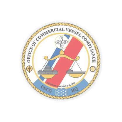 Office of Comm Vessel Cmplnce (U.S. Coast Guard) STICKER Vinyl Kiss-Cut Decal 4 Inch Transparent - The Sticker Space