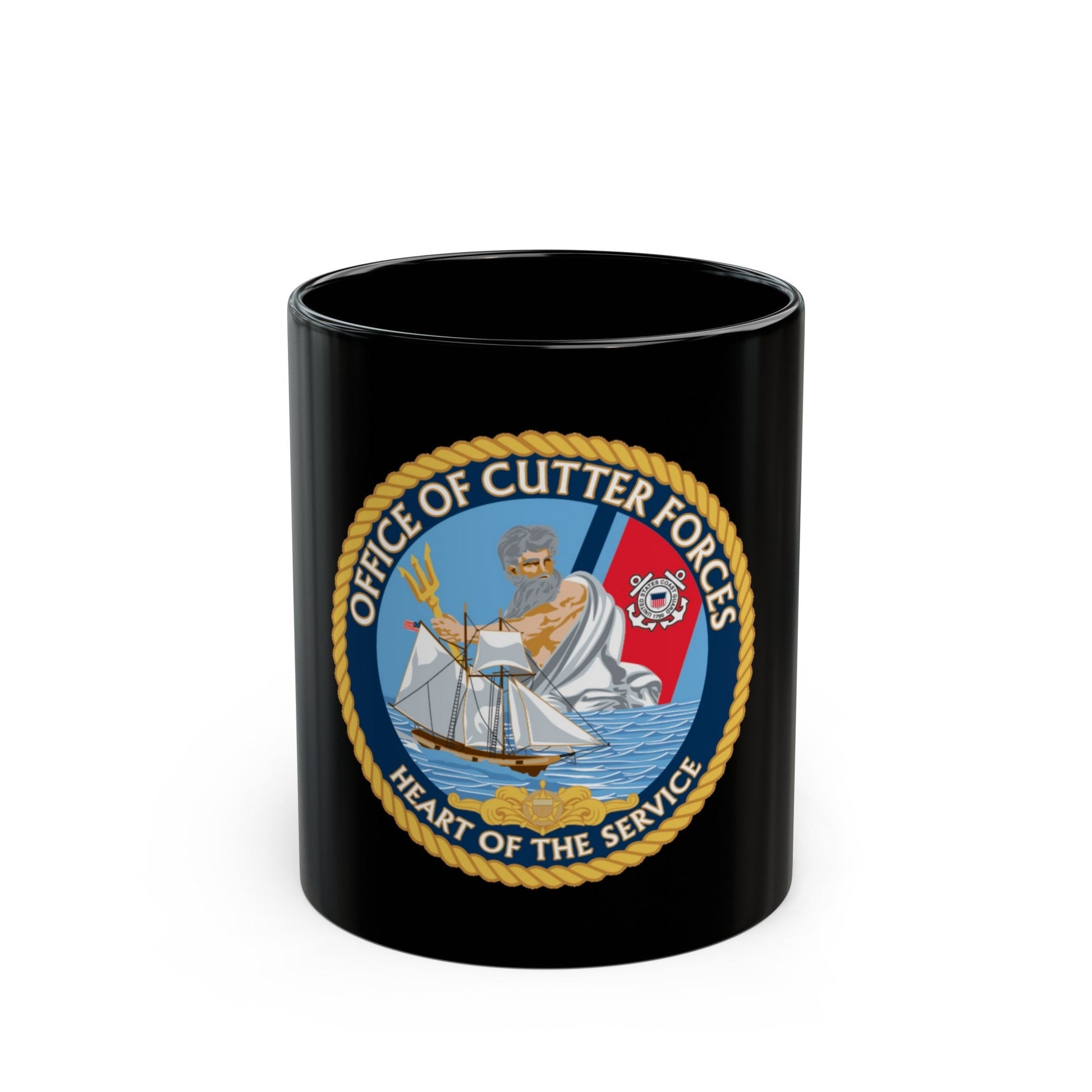 Office of Cutter Forces (U.S. Coast Guard) Black Coffee Mug-11oz-The Sticker Space