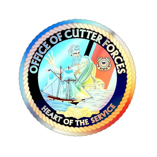 Office of Cutter Forces (U.S. Coast Guard) Holographic STICKER Die-Cut Vinyl Decal 6 Inch Holographic - The Sticker Space