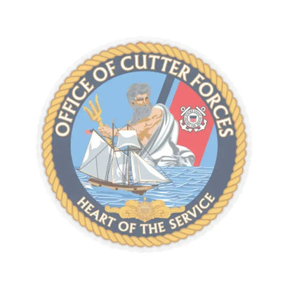 Office of Cutter Forces (U.S. Coast Guard) STICKER Vinyl Kiss-Cut Decal 2 Inch Transparent - The Sticker Space
