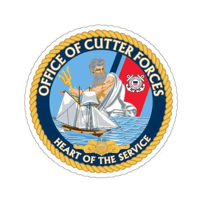 Office of Cutter Forces (U.S. Coast Guard) STICKER Vinyl Kiss-Cut Decal 3 Inch White - The Sticker Space