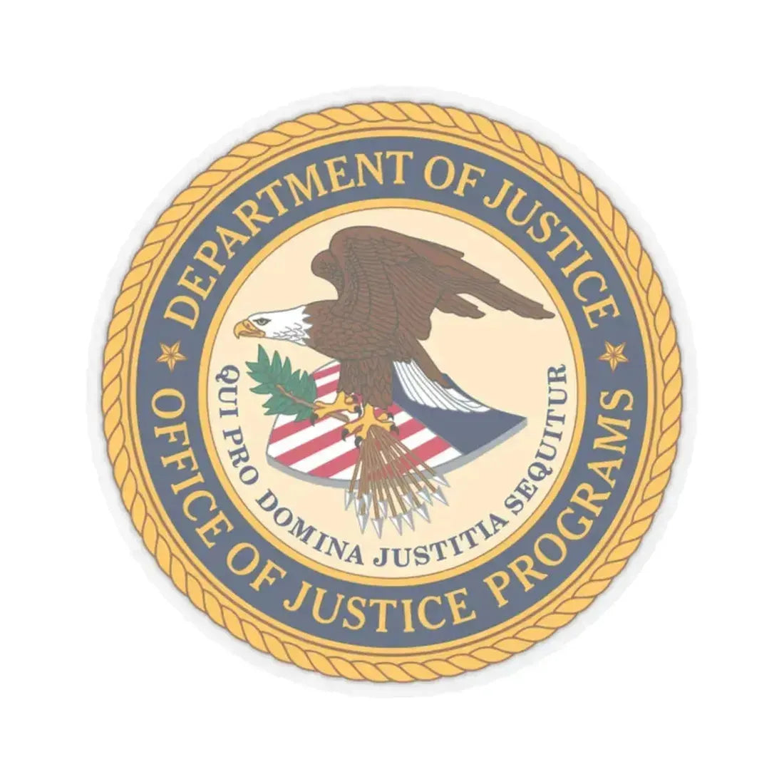 Office of Justice Programs - STICKER Vinyl Kiss-Cut Decal 2 Inch Transparent - The Sticker Space