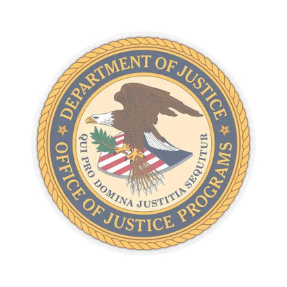 Office of Justice Programs - STICKER Vinyl Kiss-Cut Decal 6 Inch Transparent - The Sticker Space