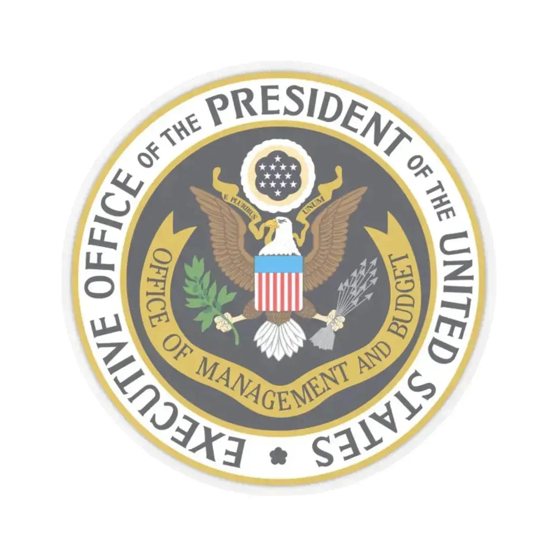 Office of Management and Budget - STICKER Vinyl Kiss-Cut Decal 2 Inch Transparent - The Sticker Space