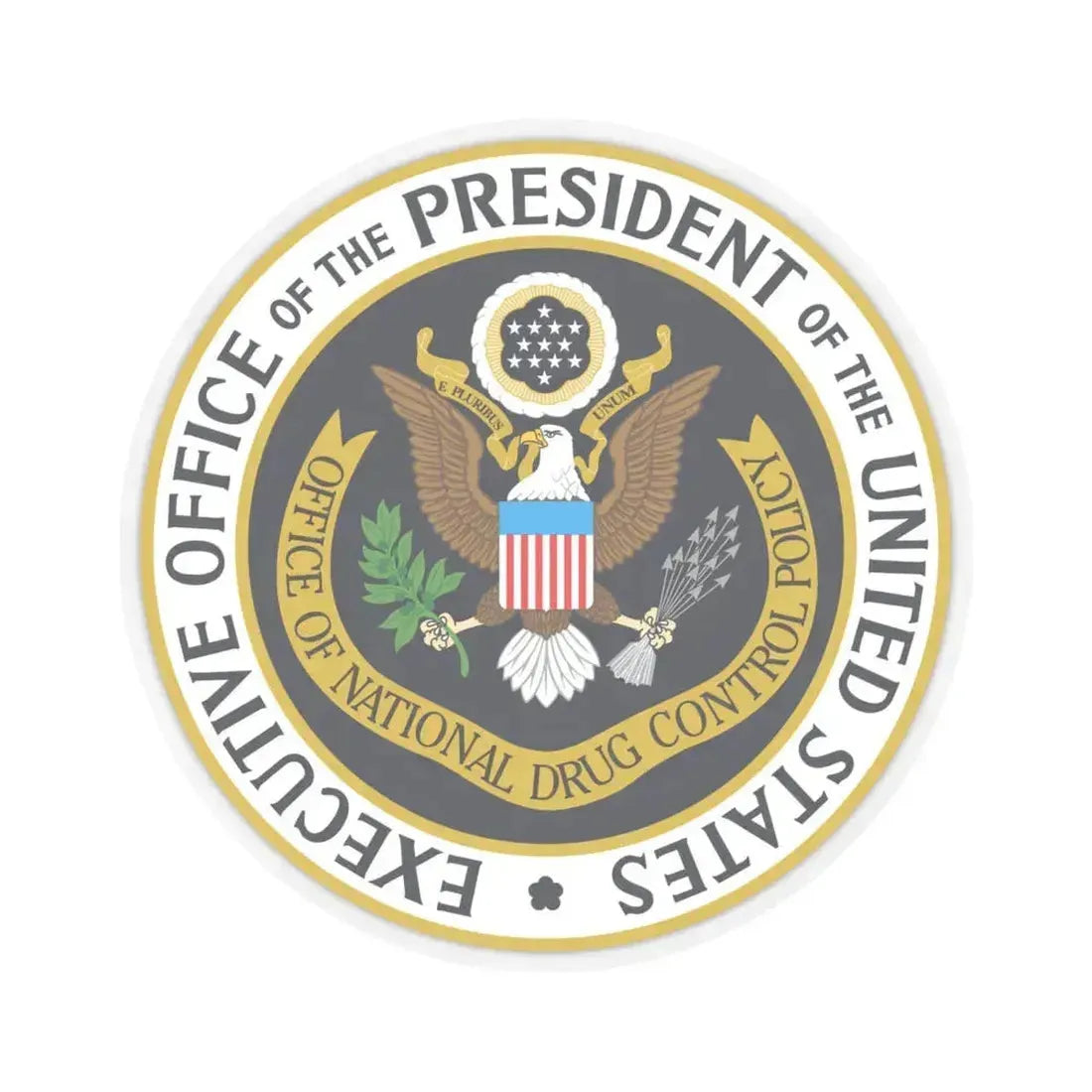 Office of National Drug Control Policy - STICKER Vinyl Kiss-Cut Decal 6 Inch Transparent - The Sticker Space